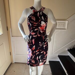 Vince Camuto Navy/Pink Floral Dress sz6